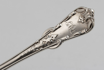 Rare Tudor Pattern Antique Silver Butter Knife - Chawner & Co.